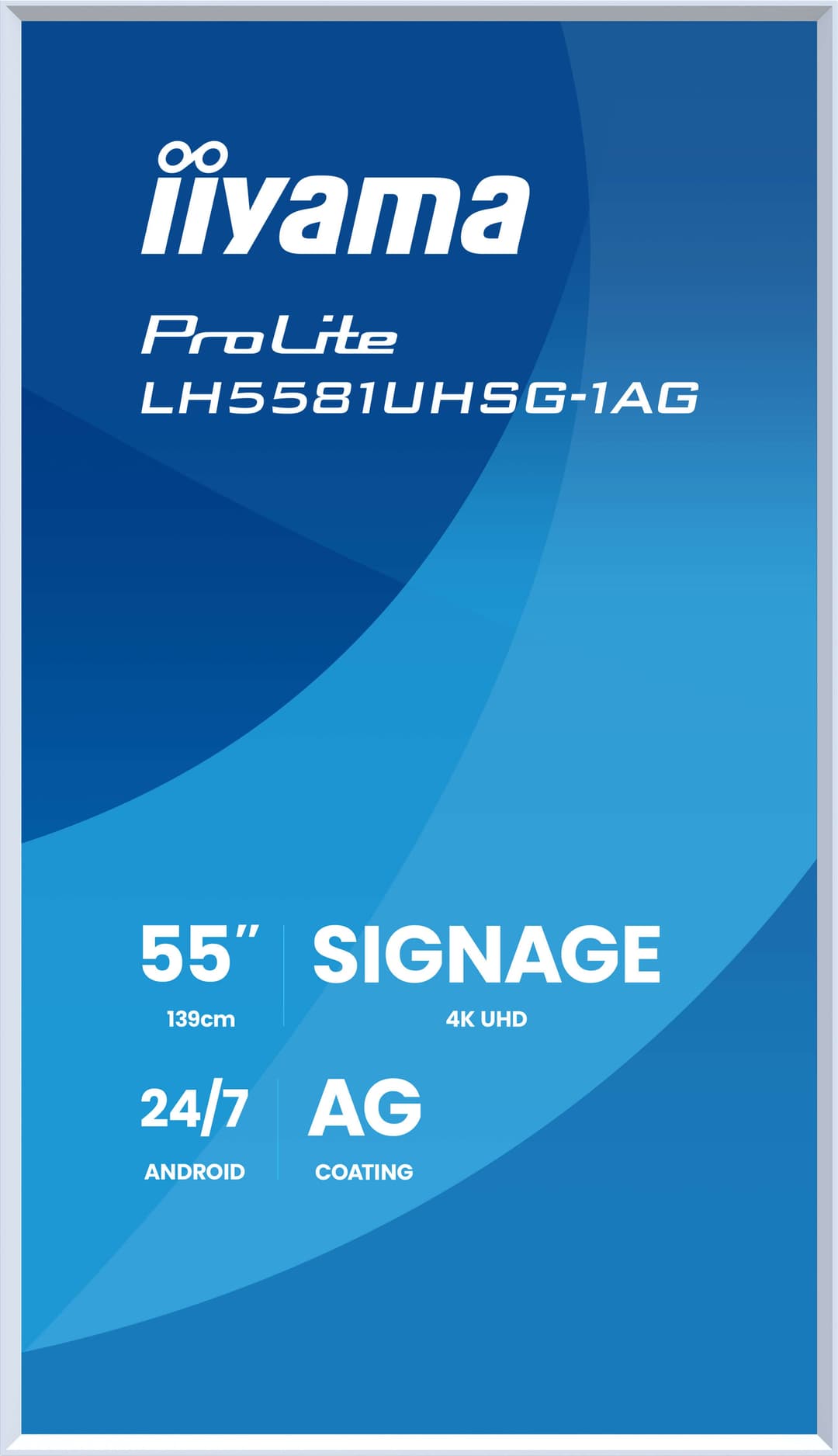 iiyama LH5581UHSG-1AG Signage Display Digital signage flat panel 138.7 cm (54.6") Wi-Fi 500 cd/m² 4K Ultra HD White Built-in processor Android 24/7 - Image 3