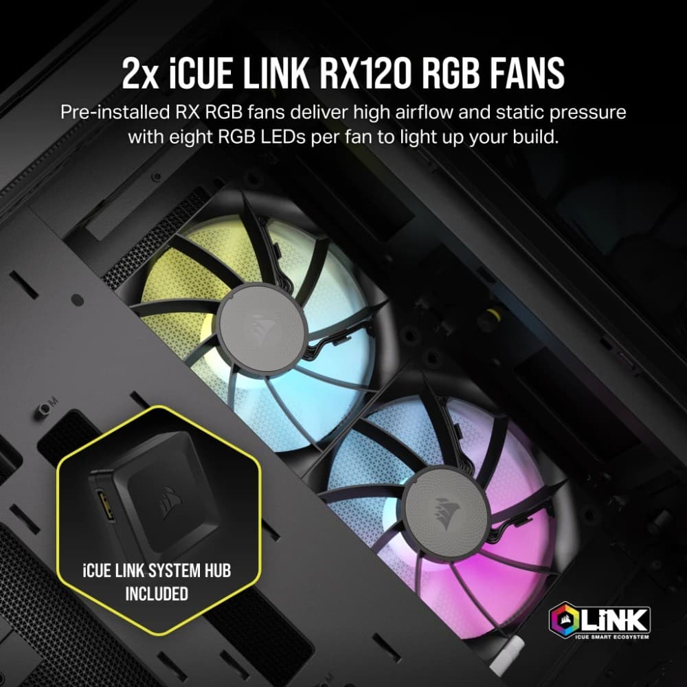 CORSAIR iCUE LINK 2500X RGB Micro-ATX Mid Tower PC Case - Black - Image 5