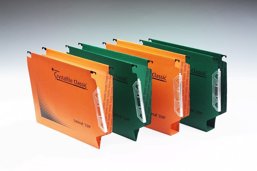 Rexel Crystalfile Classic ‘330’ Lateral File 50mm Green (25) - Image 3