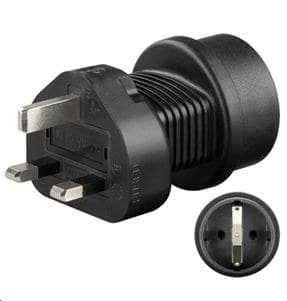MicroConnect PETRAVEL1 Schuko to UK Travel Power Adapter