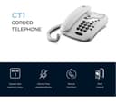 MOTOROLA CT1 Corded Phone - White thumbnail 2