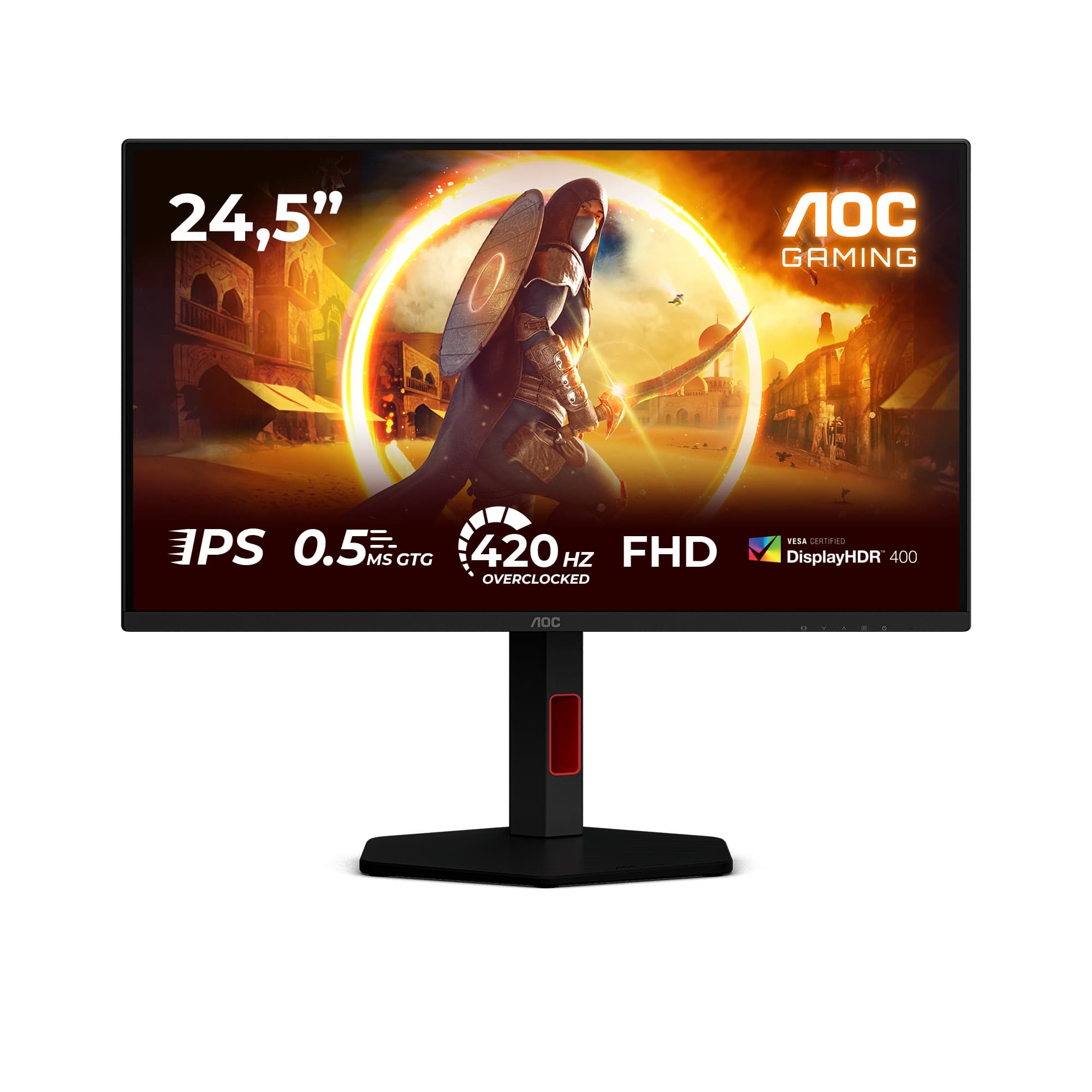 AOC G4 25G4KUR 25" Fast IPS Full HD 420Hz 0.3ms HDR400 G-Sync compatible Height Adjustable Gaming Monitor