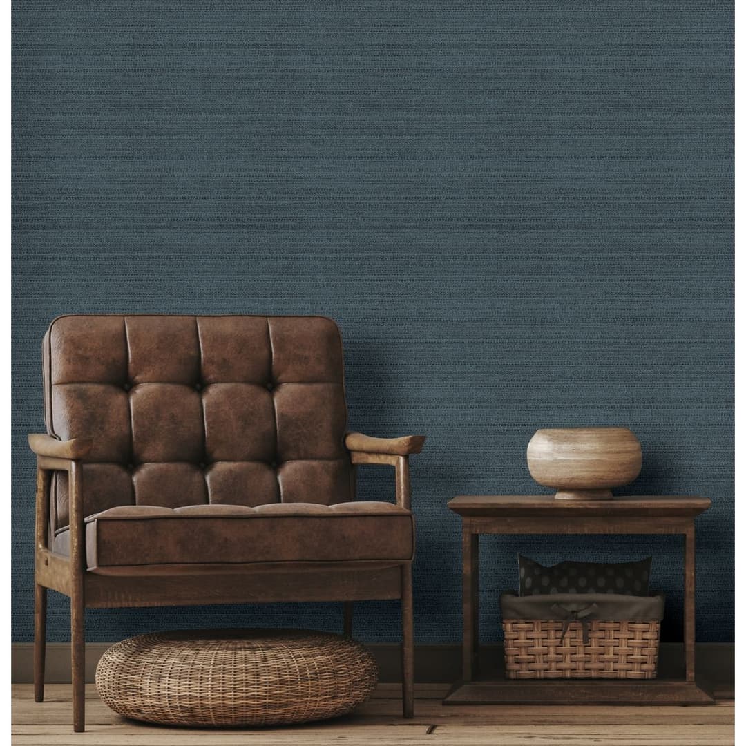 Arthouse Esselle Raffia Texture Wallpaper - Blue - Image 3