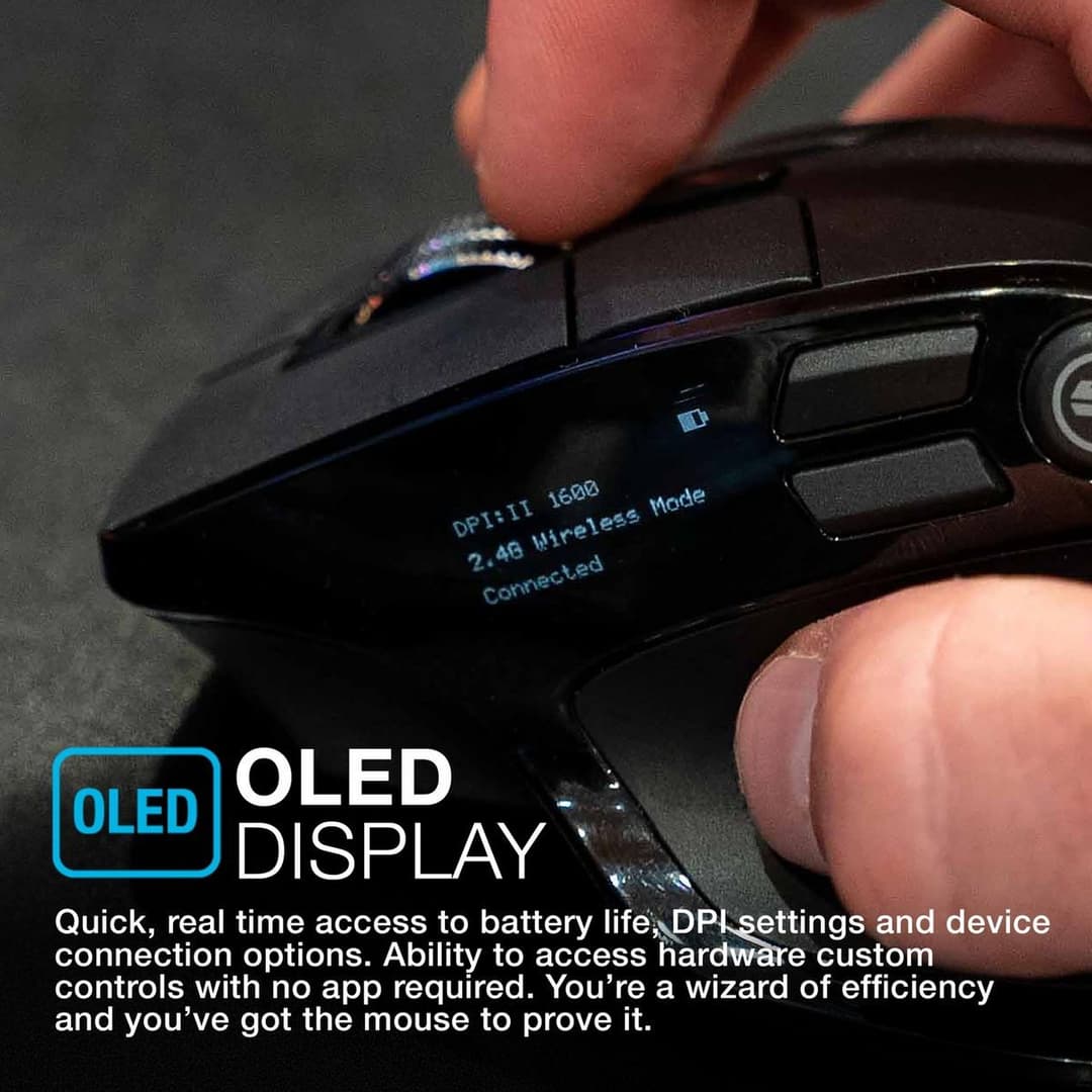 JLab Epic Wireless Bluetooth Ergonomic Mouse - Black - Image 3