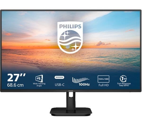 PHILIPS 27E1N1300A Full HD 27" IPS Monitor - Black - Image 1