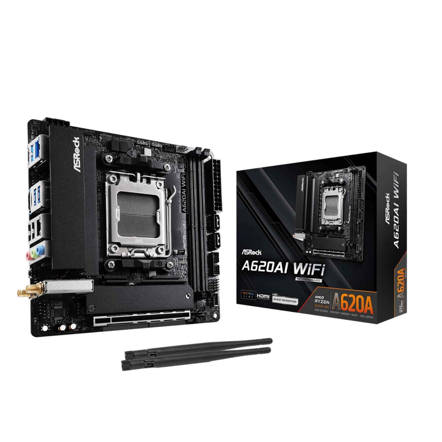 Asrock A620AI WIFI AMD A620A DDR5 Mini-ITX Socket AM5 Motherboard