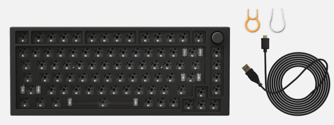 GLORIOUS GMMK PRO 75% Barebones Custom Keyboard Kit - Black Slate - Image 5