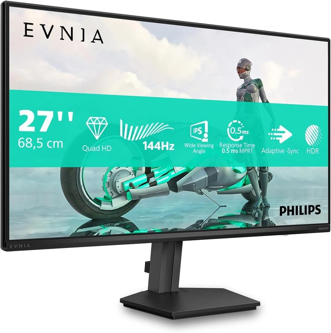 Philips Evnia 27M2N3500NF 27 inch WQHD 2560x1440 IPS Gaming Monitor 144Hz HDR10 Adaptive Sync - Dark Grey - Image 1