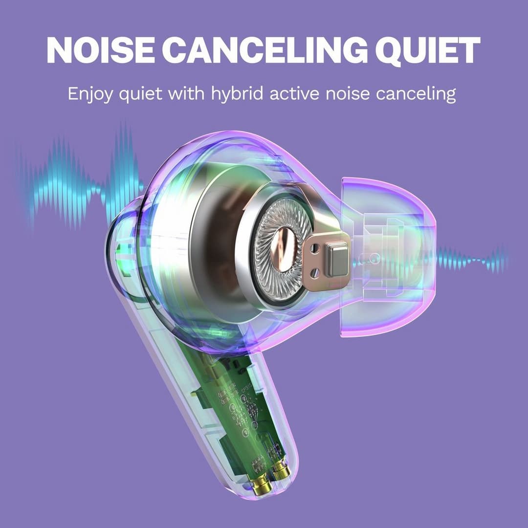 JLab GO Pods ANC In-Ear True Wireless Earbuds - Lilac - Image 9