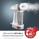Tefal PureForce 2-in-1 Handheld Clothes Steamer - Cinnamon Pink & Snow White thumbnail 2