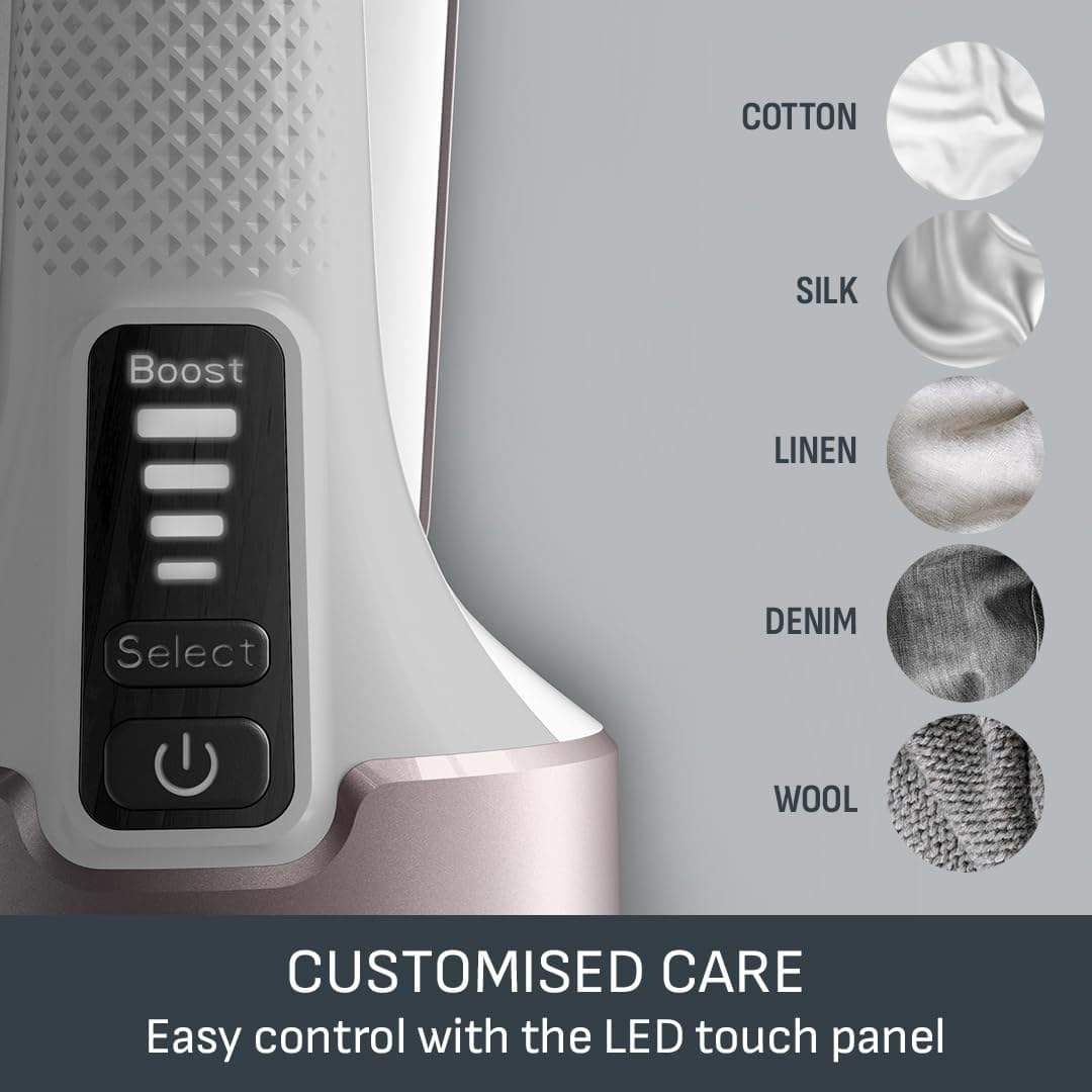 Tefal PureForce 2-in-1 Handheld Clothes Steamer - Cinnamon Pink & Snow White - Image 6
