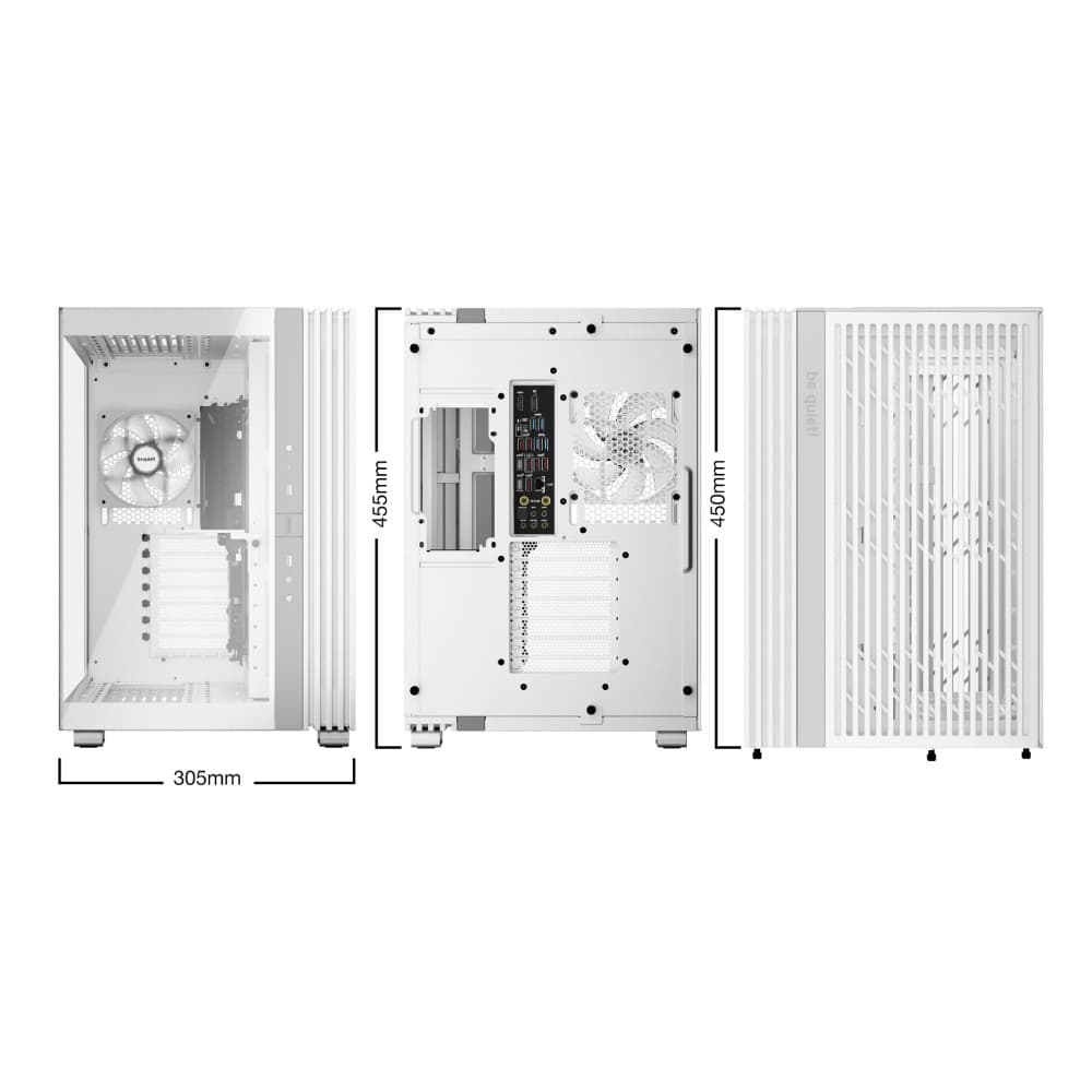 Be Quiet Light Base 600 LX White ATX Midi Tower ARGB Tempered Glass White PC Case - Image 2