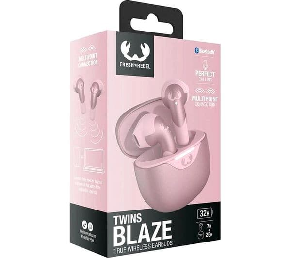 Fresh N Rebel Twins Blaze Earbuds Pastel Pink - Image 9