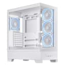 ASUS A31 PLUS TG ARGB Tempered Glass Mid Tower ATX Gaming PC Case - White thumbnail 3