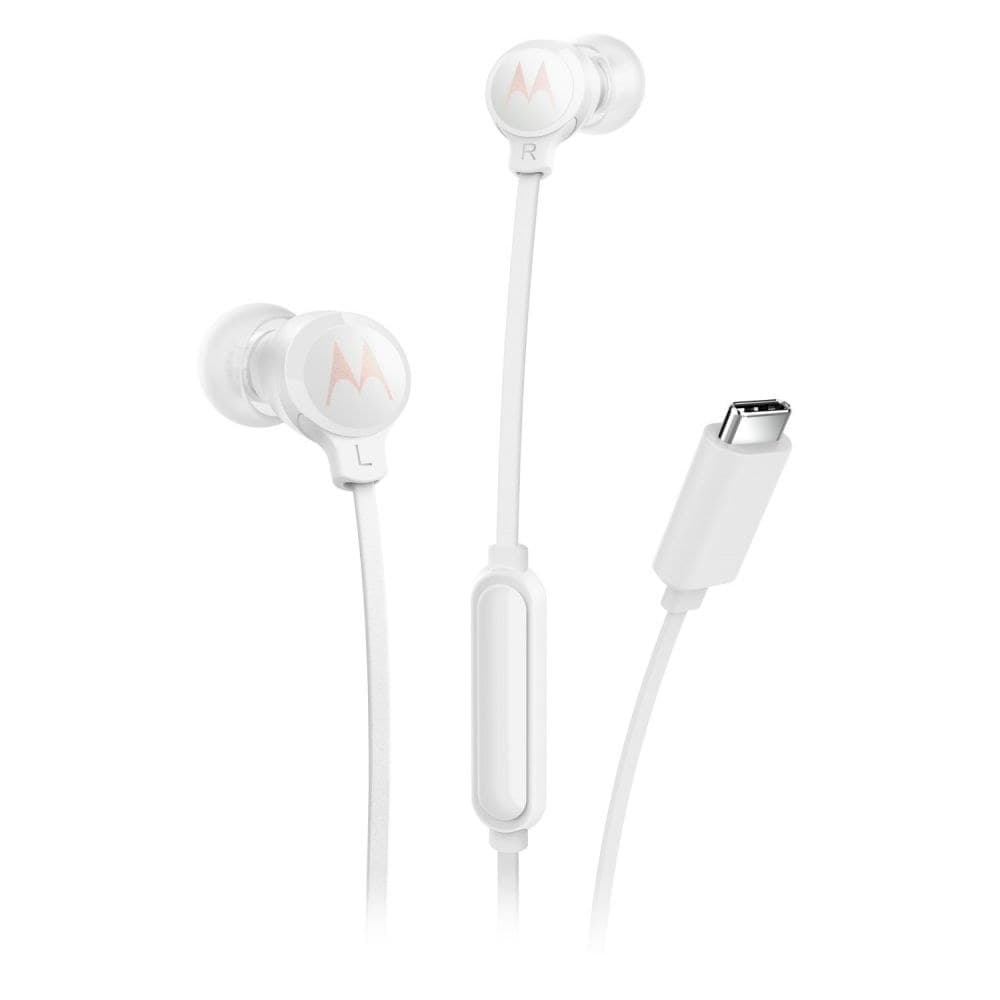 Motorola 3C-S Wired In-Ear USB-C Earbuds White - Image 1