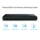 TP-Link UH720 7-Port USB 3.0 Hub with 2 Charging Ports - Black thumbnail 1