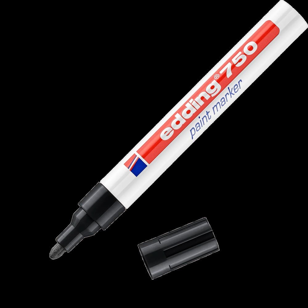edding 750 Paint marker Black Box of 10 - Image 1
