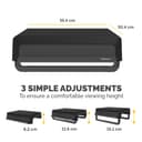 Fellowes Computer Monitor Stand with 3 Height Adjustments - Breyta Monitor Riser with Cable Management - Ergonomic Adjustable Monitor Stand for Computers - Max Weight 15KG - Black thumbnail 4