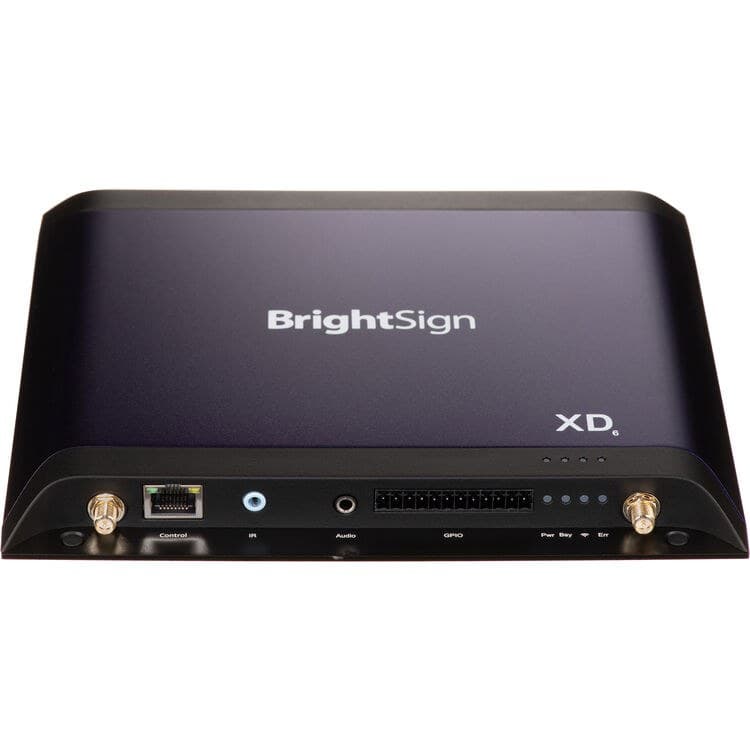 XD236 Standard I-O 4K Digital Signage Media Player, Black & Purple - Image 1