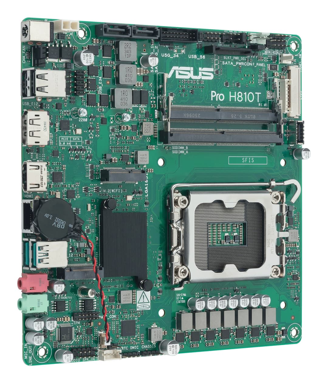 ASUS Pro H810T-CSM Intel H810 LGA 1851 (Socket V1) mini ITX - Image 2