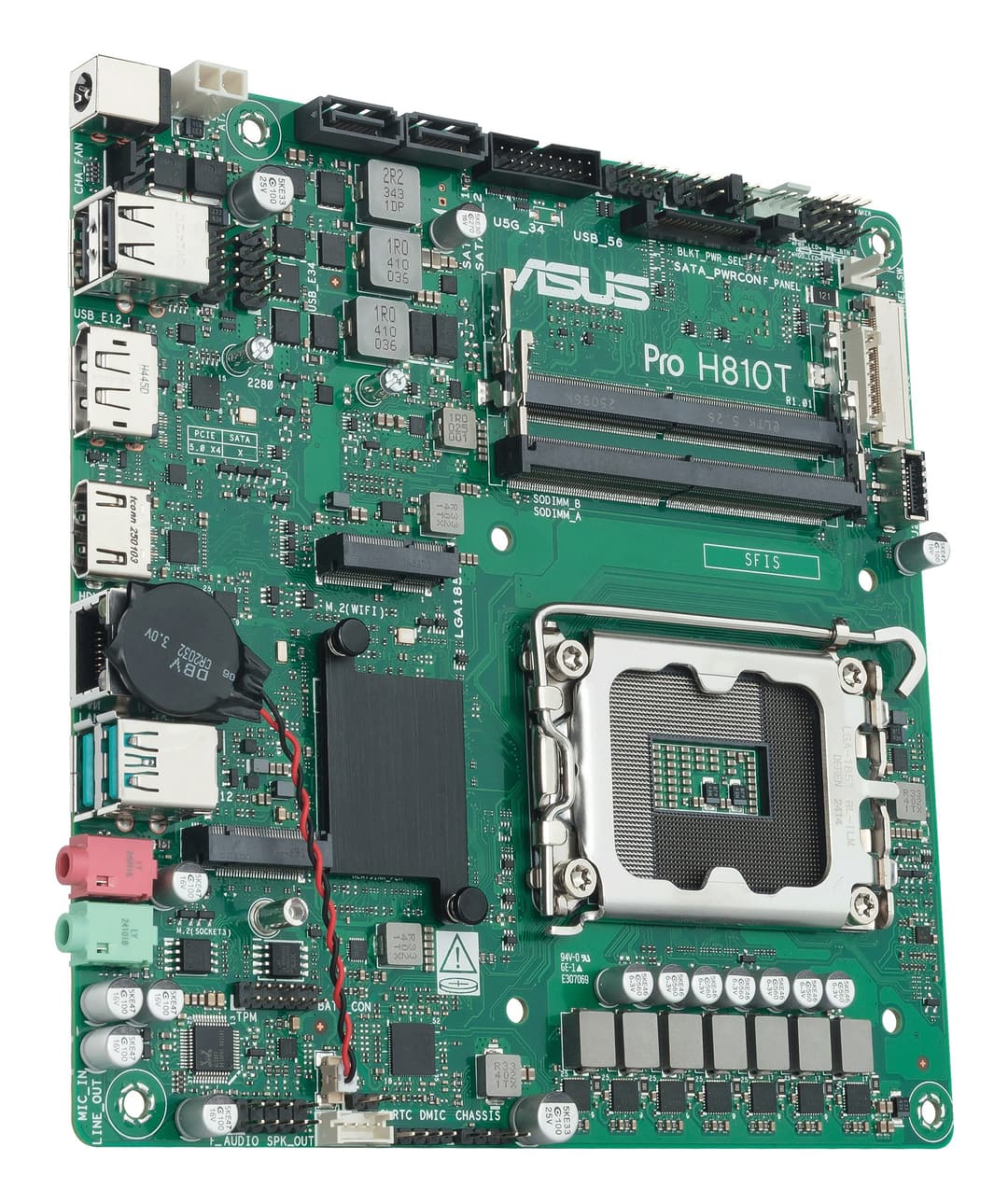ASUS Pro H810T-CSM Intel H810 LGA 1851 (Socket V1) mini ITX - Image 3