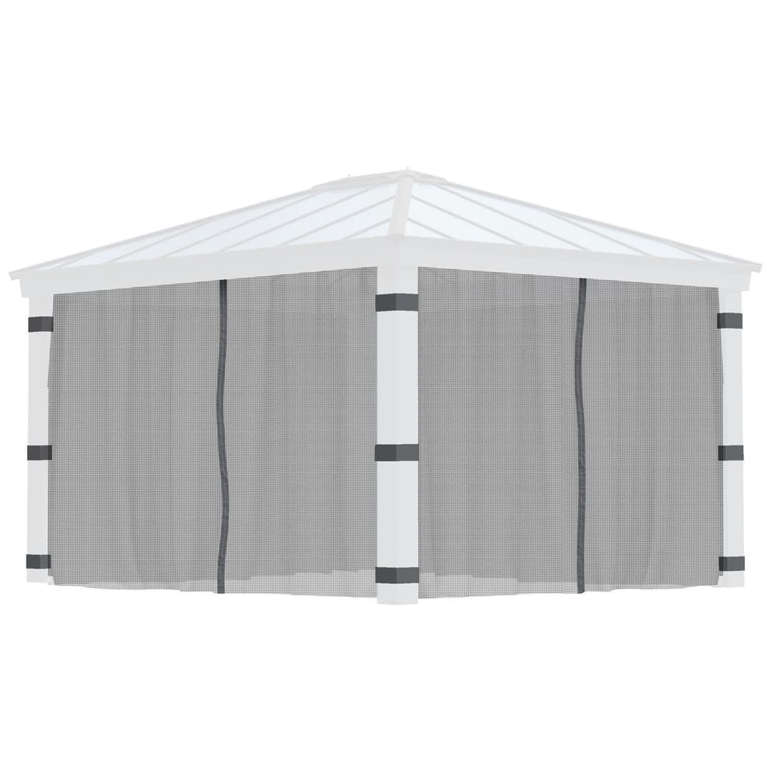 Palram Canopia Dallas 4 Piece Gazebo Netting Set 12 x 14ft - Image 1