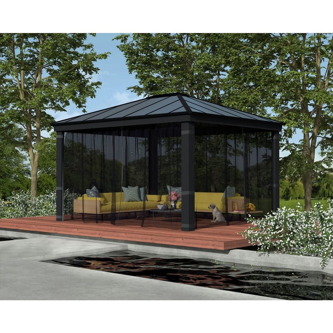 Palram Canopia Dallas 4 Piece Gazebo Netting Set 12 x 14ft - Image 2