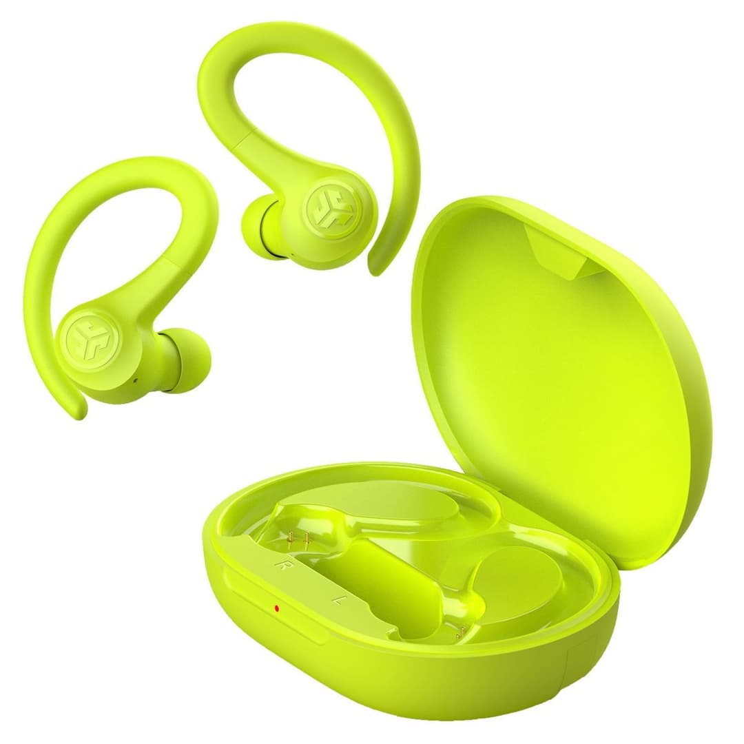 JLab GO Air Sport True Wireless Earbuds – Neon Yellow - Image 1