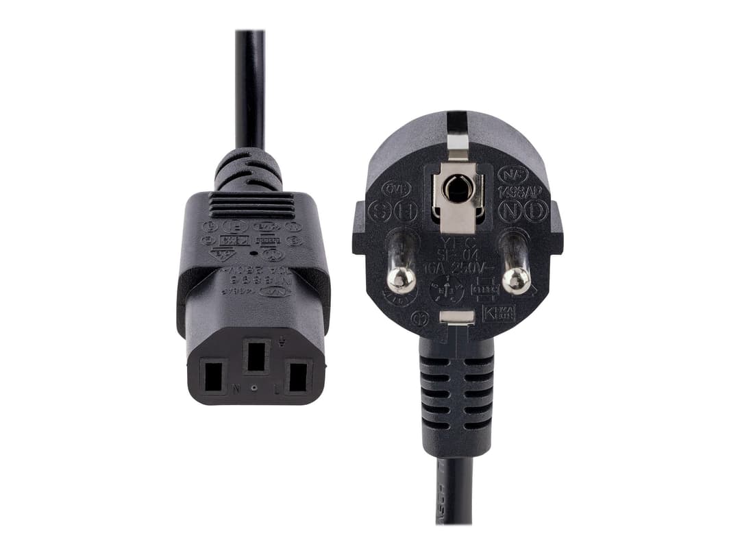 StarTech 713E-1M-POWER-CORD Power Cable 1m Black - Image 1