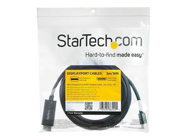 StarTech Mini DisplayPort to HDMI Cable 3m Black - Image 6