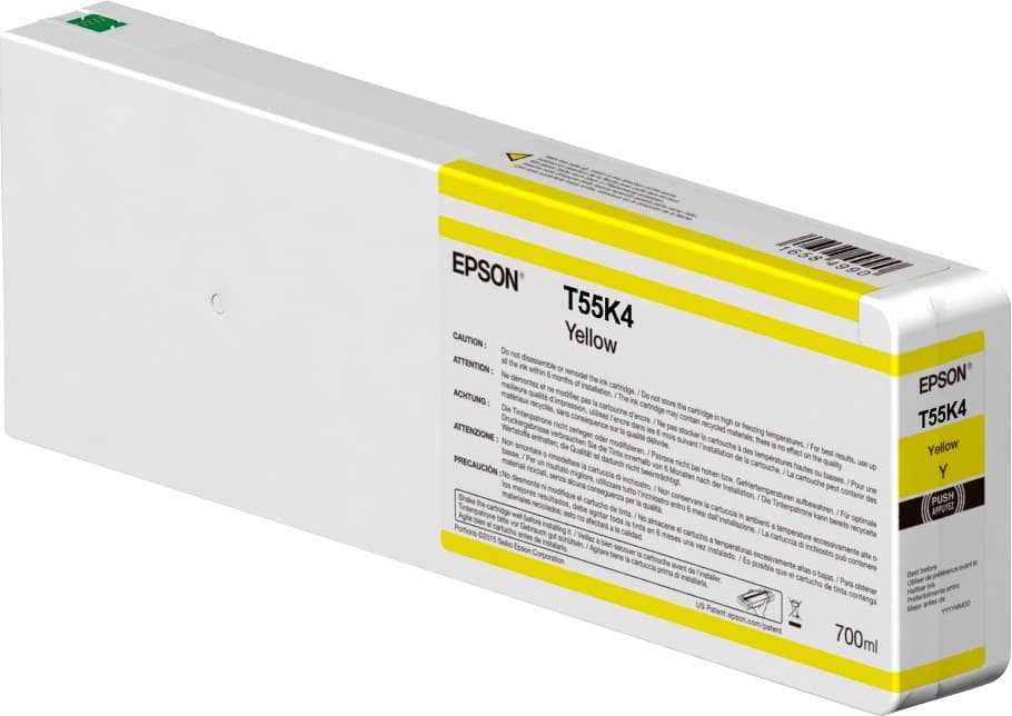 Epson T55K4 UltraChrome HDX/HD 700ml Ink Cartridge for SureColor SC-P6000/P7000/P8000/P9000 - Yellow - Image 1
