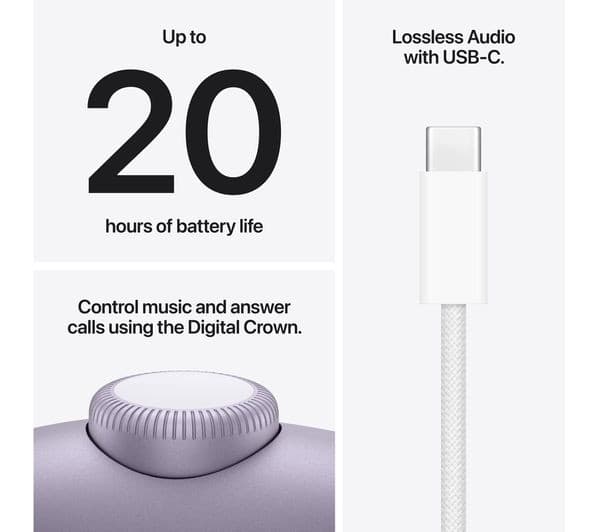 Apple AirPods Max 2 Wireless Noise-Cancelling Headphones - Purple - Image 8
