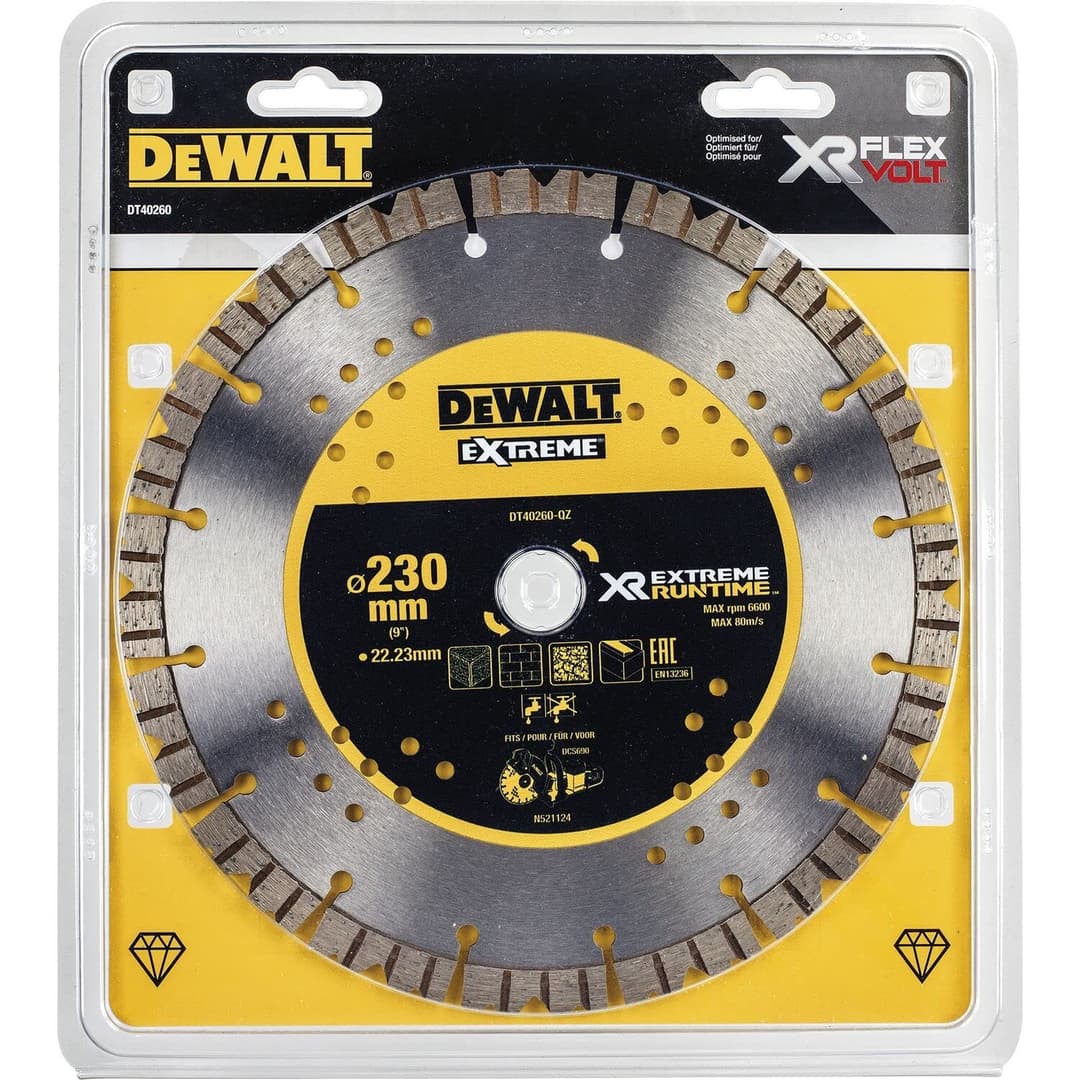 DEWALT Segmented All Purpose Diamond Wheel 230mm DT40260-QZ - Black/Yellow - Image 3