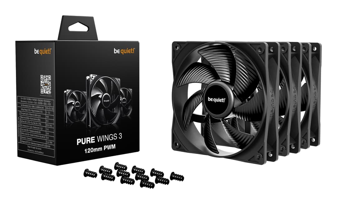 be quiet! Pure Wings 3 120mm | PWM Triple Pack Computer case Fan 12 cm Black 3 pc(s) - Image 3