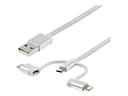 StarTech LTCUB1MGR Multi Charging Cable Silver thumbnail 1