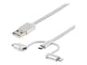 StarTech LTCUB1MGR Multi Charging Cable Silver