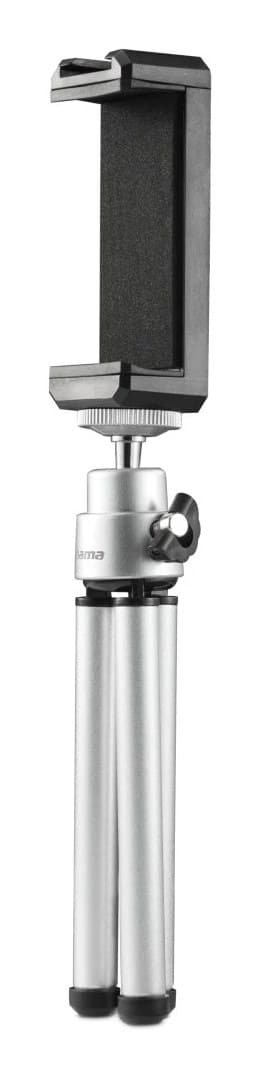 Hama Fancy 2in1 Mini Tripod for Mobile Phone & Camera (¼), Travel Tripod, 16cm, silver - Image 3