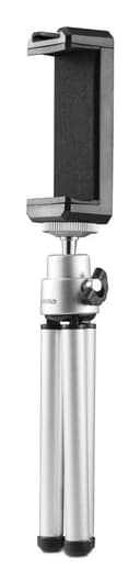 Hama Fancy 2in1 Mini Tripod for Mobile Phone & Camera (¼), Travel Tripod, 16cm, silver thumbnail 3