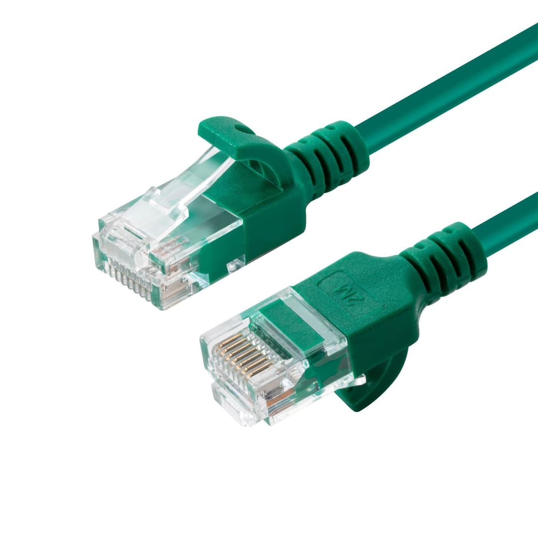 Microconnect V-UTP6A10G-SLIM U/UTP CAT6A Slim Network Cable 10M Green - Image 1