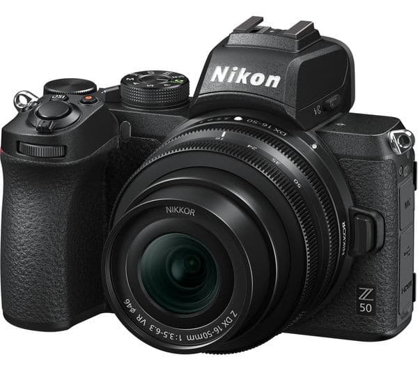 Nikon Z 50 Mirrorless Camera 16-50mm VR Lens & FTZ Adapter Kit - Black - Image 1