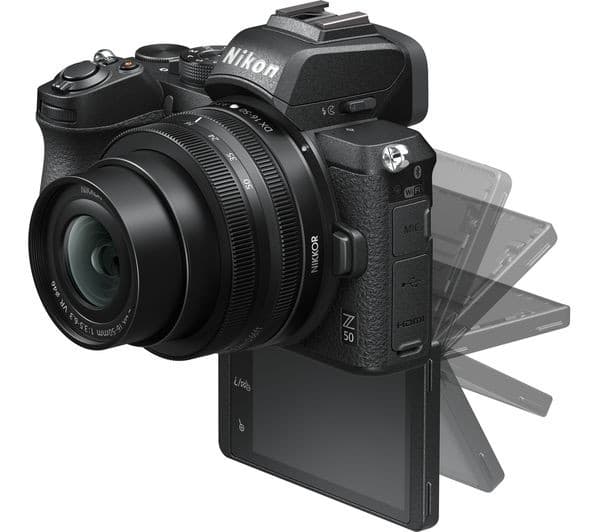 Nikon Z 50 Mirrorless Camera 16-50mm VR Lens & FTZ Adapter Kit - Black - Image 5