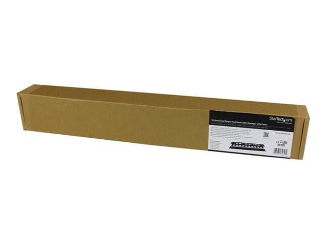 StarTech CMDUCT1UX 1U Horizontal Finger Duct Rack Cable Management Panel with Cover - Image 7