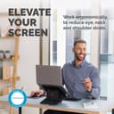 Fellowes Laptop Stand for Desk - Breyta Adjustable Laptop Riser for Home and Office - Portable Laptop Stand with 12 Height Adjustments - Max Laptop Size 14", Max Weight 4KG - Black thumbnail 2