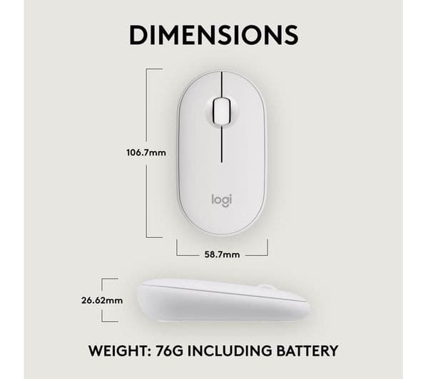 Logitech Pebble 2 M350S Wireless Mouse White - Image 8