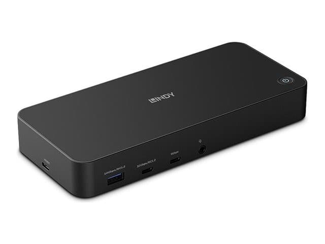 LINDY DST Pro Universal - docking station - USB-C / Thunderbolt 3 / Thunderbolt 4 - 3 x HDMI, 2 x DP - 1GbE - Image 1