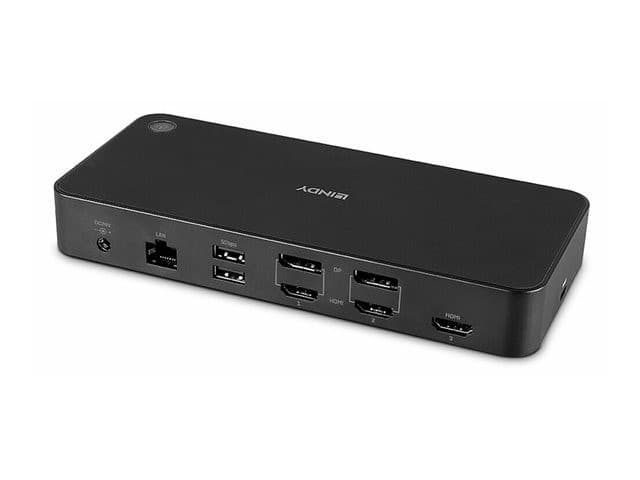 LINDY DST Pro Universal - docking station - USB-C / Thunderbolt 3 / Thunderbolt 4 - 3 x HDMI, 2 x DP - 1GbE - Image 2