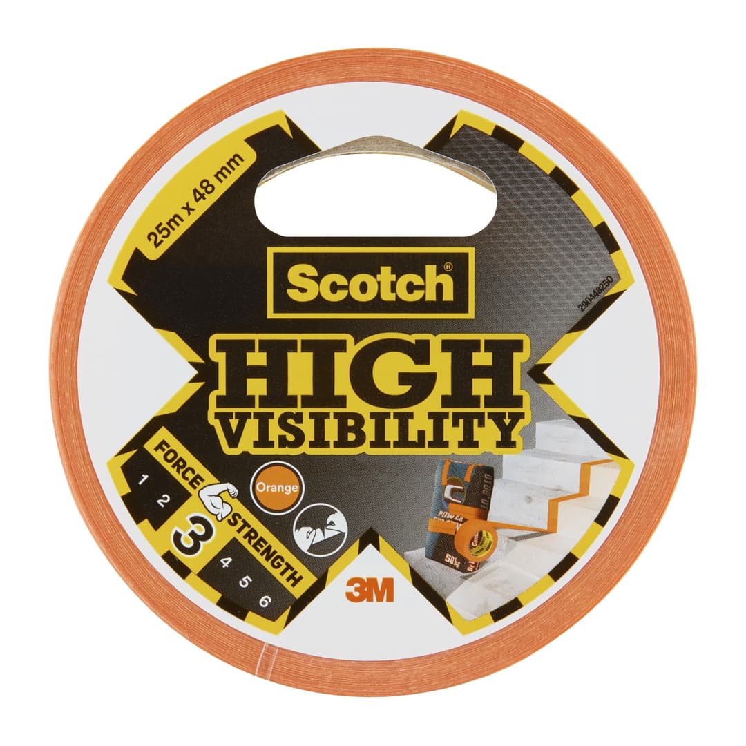 Scotch High Visibility Duct Tape, 48mm x 25m - Orange - Image 4