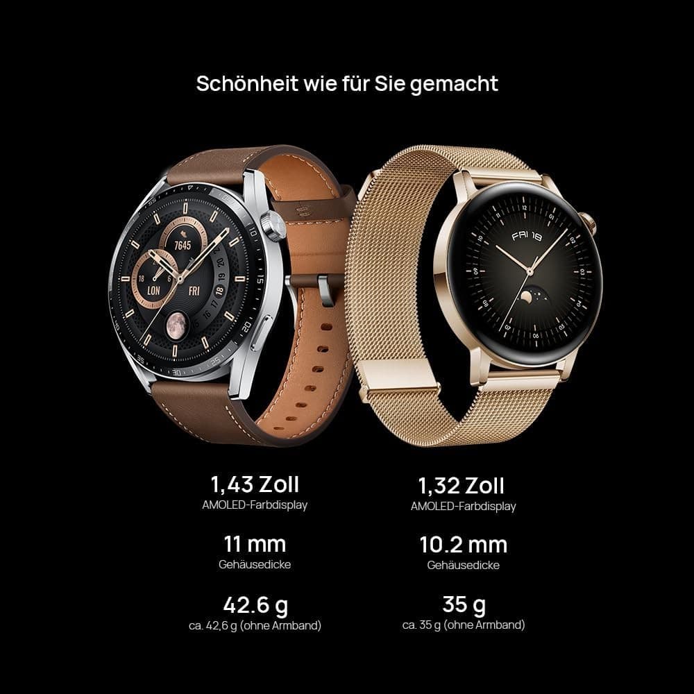 Huawei Watch GT 3 46mm Smartwatch, Bluetooth Calling, SpO2, Heart Rate Monitor – Black - Image 4