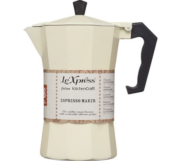 LE'XPRESS Italian Style Espresso Coffee Maker - Cream - Image 2