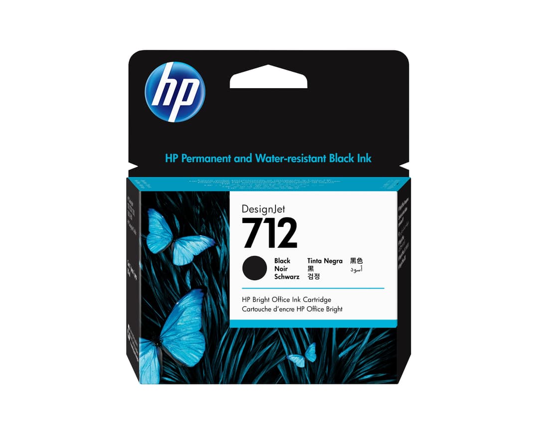 HP 712 80-ml Black DesignJet Ink Cartridge - Image 1